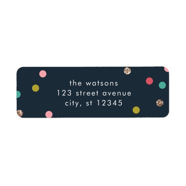 Bright and Merry Holiday Return Address Labels (Front)