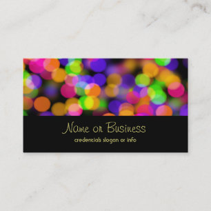 Bright and Sparkling Lights Bokeh Background Business Card