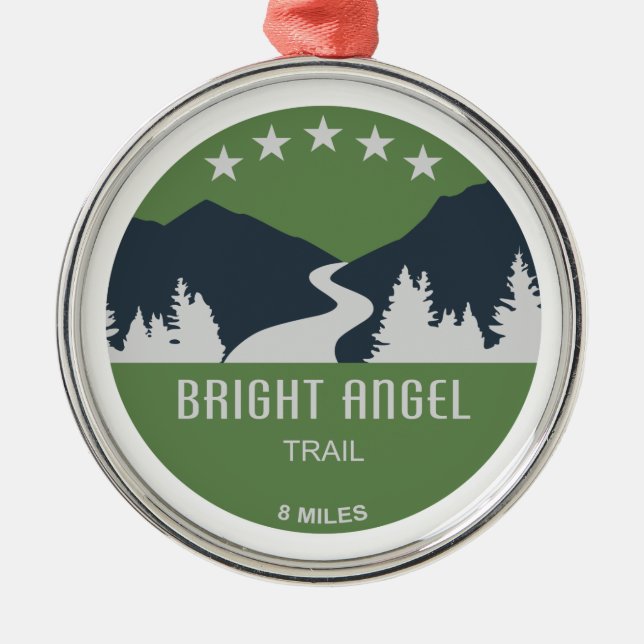 Bright Angel Trail Grand Canyon Metal Tree Decoration (Front)