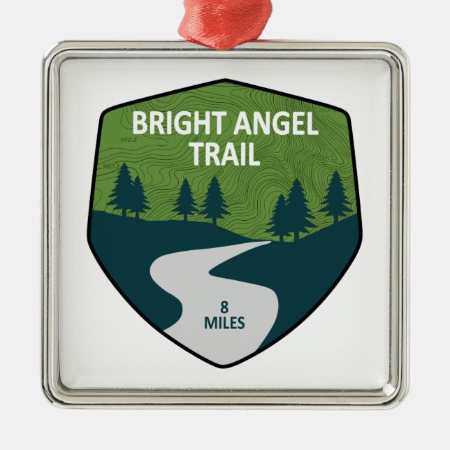 Bright Angel Trail Grand Canyon Metal Tree Decoration (Front)