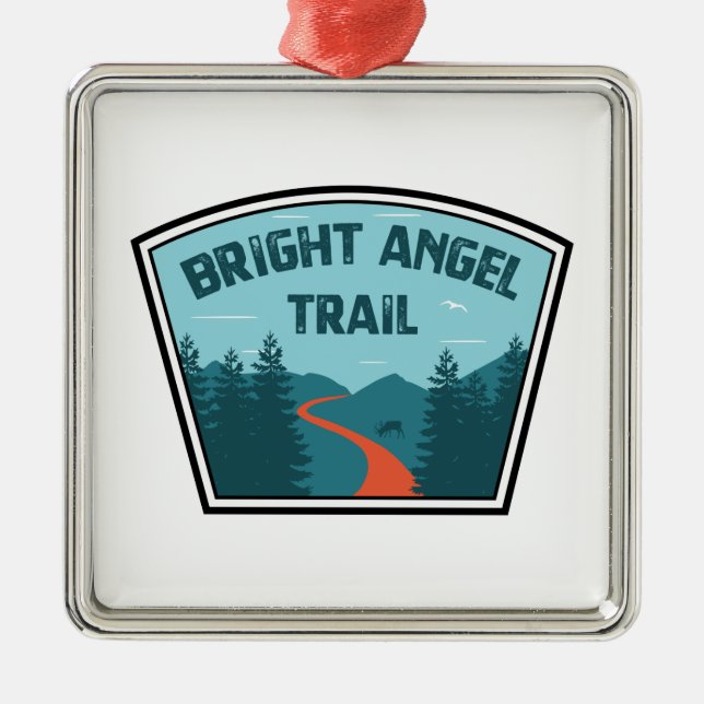 Bright Angel Trail Grand Canyon Metal Tree Decoration (Front)