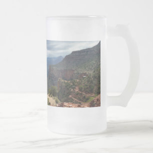 Bright Angel Trail Grand Canyon overlook Frosted Glass Beer Mug