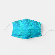 Bright Aqua and Blue Abstract Design