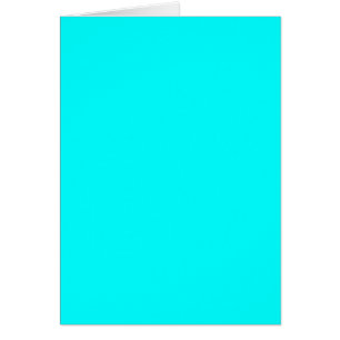 Bright Aqua Blank Greeting Card
