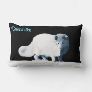 Bright Arctic Fox Lumbar Cushion