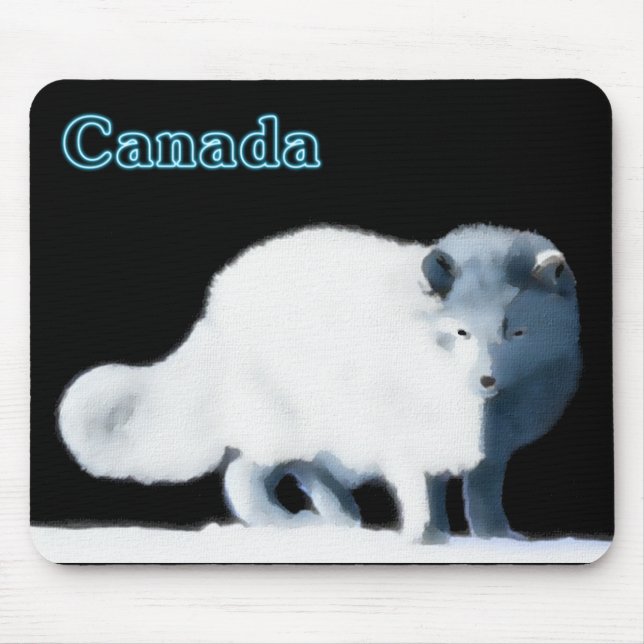 Bright Arctic Fox Mouse Mat (Front)