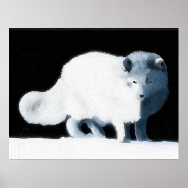 Bright Arctic Fox Poster (Front)