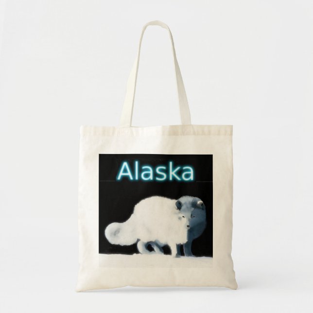 Bright Arctic Fox Tote Bag (Front)