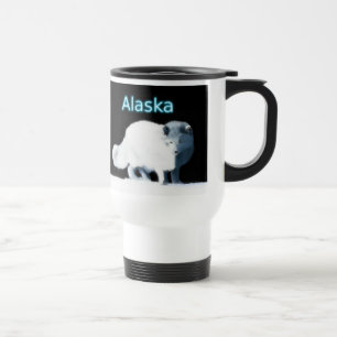 Bright Arctic Fox Travel Mug