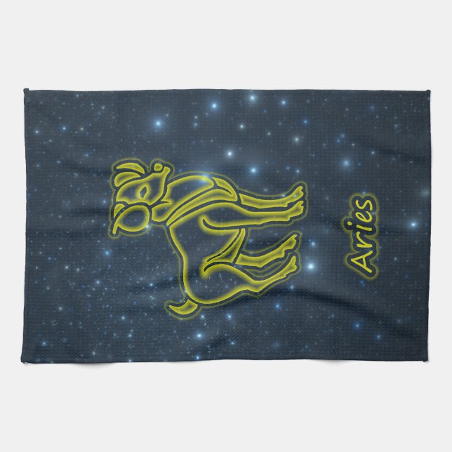 Bright Aries Tea Towel (Horizontal)