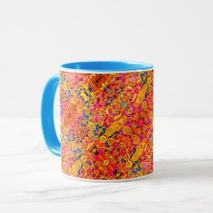 Bright artistic paisley floral mug