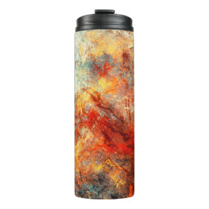 Bright artistic splashes. Abstract painting color Thermal Tumbler