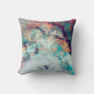 Bright artistic splashes. Abstract painting trendy Cushion