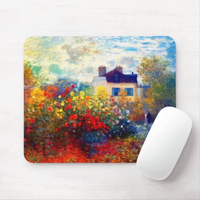 bright artists garden  mouse mat (With Mouse)