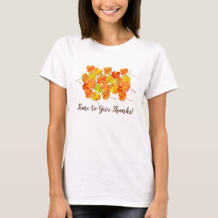 Bright Autum Leaves Thanksgiving Wishes T-Shirt