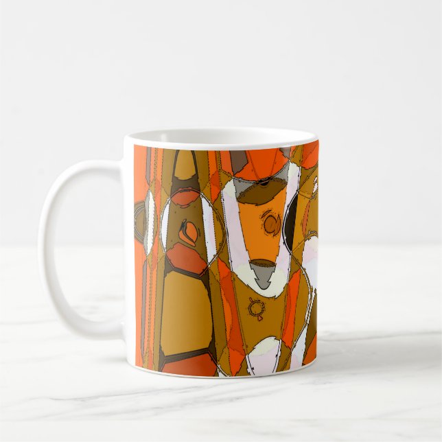 Bright autumn circles: abstract pattern. coffee mug (Left)