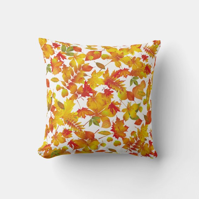 Bright Autumn Leaves Cushion (Front)