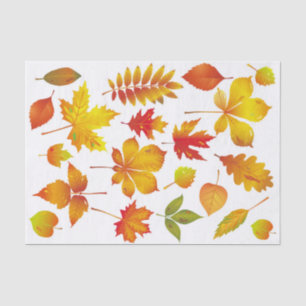 Bright Autumn Leaves Tissue Paper
