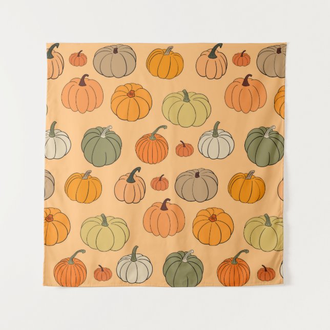 Bright autumn vintage seamless pattern background  tapestry (Front)