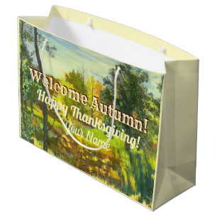 Bright Autumn watercolor Large Gift Bag
