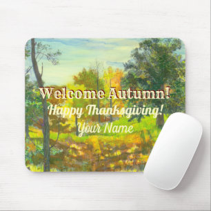 Bright Autumn watercolor Mouse Mat