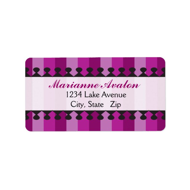 Bright Awnings Purple Address Labels (Front)
