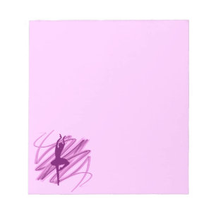 Bright ballerina dancer notepad