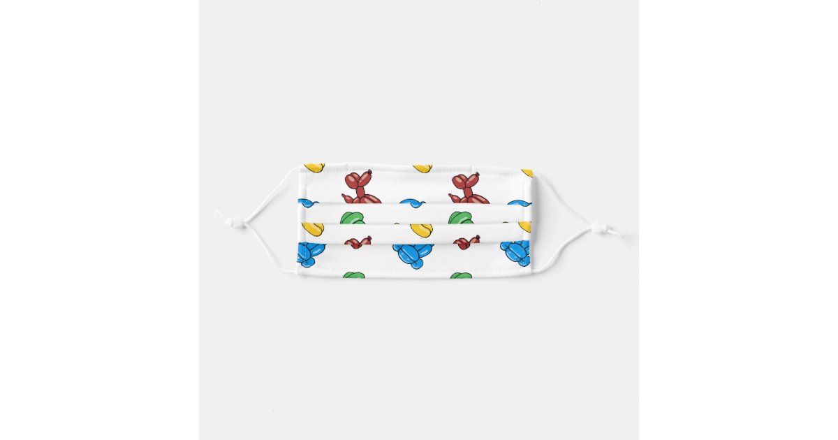 Bright balloon animals design cloth face mask | Zazzle.co.uk