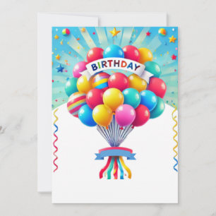 Bright Balloons Invitation