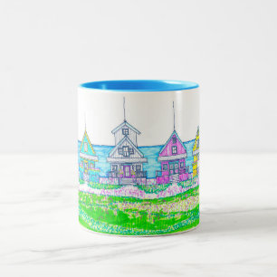 Bright Beach Cottage Blue Mug