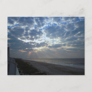 Bright Beach Morning - Oak Island, NC Postcard