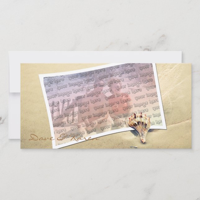 Bright Beach Shell Photo Card (Front)