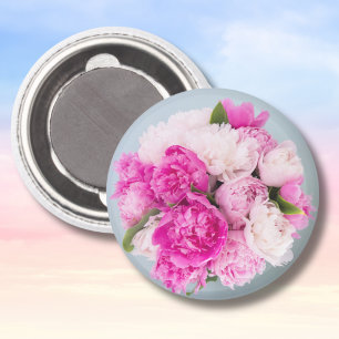 Bright Beautiful Peonies  Magnet