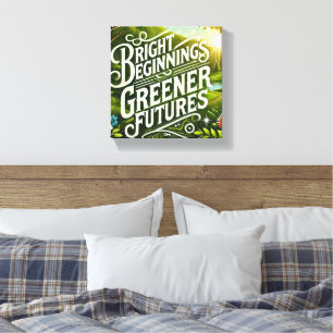 Bright Beginnings AI art Canvas Print
