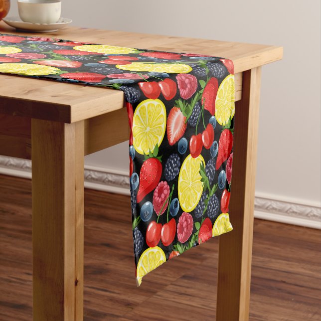 Bright Berries & Lemon Table Runner (In Situ)
