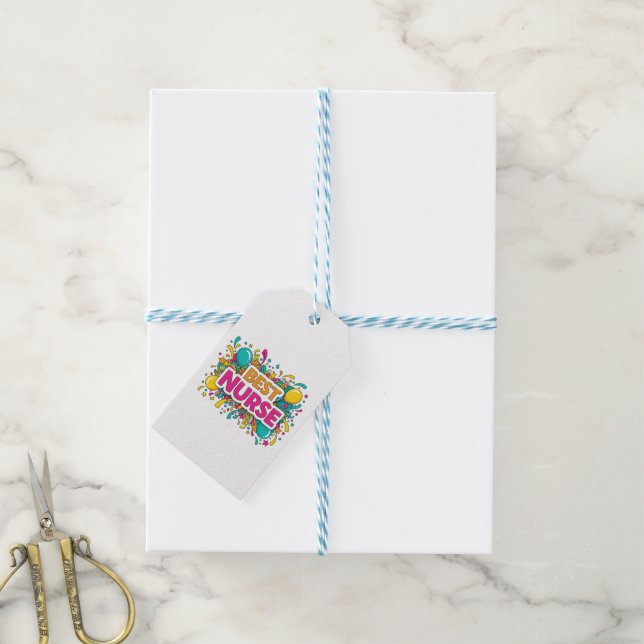 Bright Best Nurse Gift Tag (With Twine)