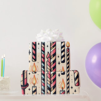 Bright Birthday Candle Wrapping Paper – 30x15