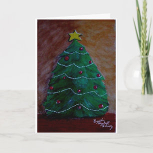 Bright blended pencil Christmas tree Card