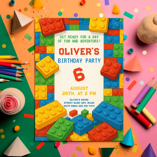 Bright Block Party – Сolorful Birthday Invitation (Creator Uploaded)