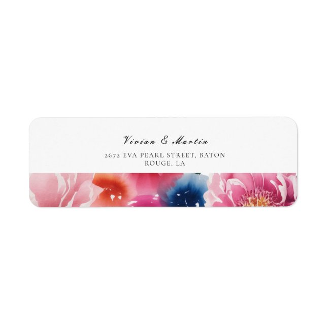 Bright Bloom Blossom Wedding Address (Front)