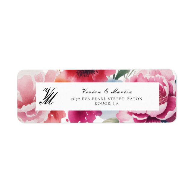 Bright Bloom Blossom Wedding Address (Front)