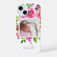 Bright Blooms Custom Photo Monogram