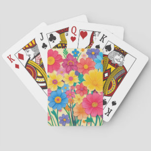 Bright Blooms in Full Color Playing Cards