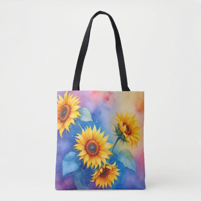Bright Blooms Sunflower Tote Bag (Front)
