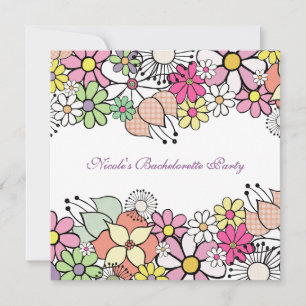 Bright Blossoms Bachelorette Party Invitation