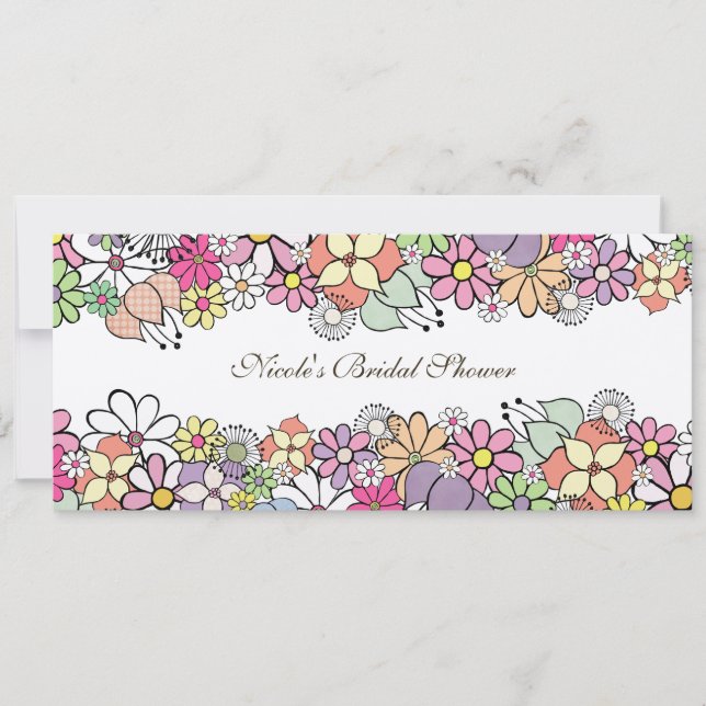 Bright Blossoms Custom Bridal Shower Invitation (Front)
