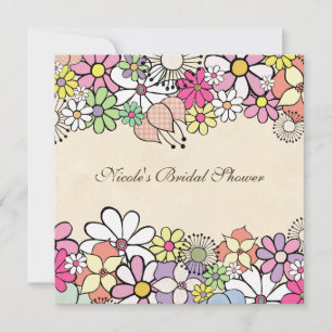 Bright Blossoms Custom Bridal Shower Invitation