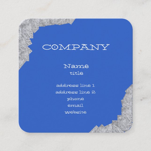 Bright Blue Abstract Business Cards (Front)
