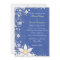 Bright Blue and White Floral Wedding Invitations