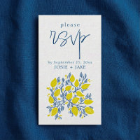 Bright blue and yellow lemon vines rsvp